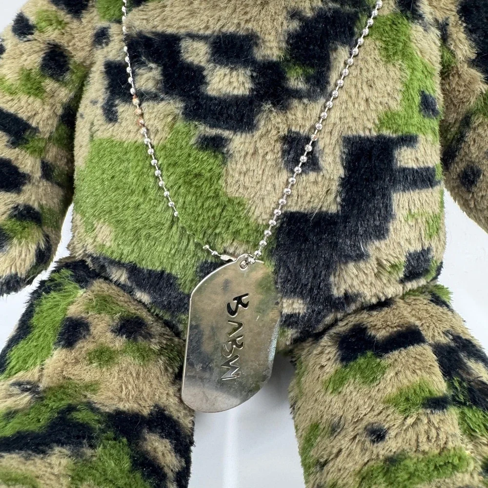 Build-A-Bear Workshop Digital Camo Teddy‎ Bear Green Military with Dog Tag 2015